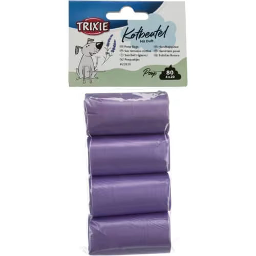 Trixie Hundeposer med lavendelduft – 4 ruller / 80 poser