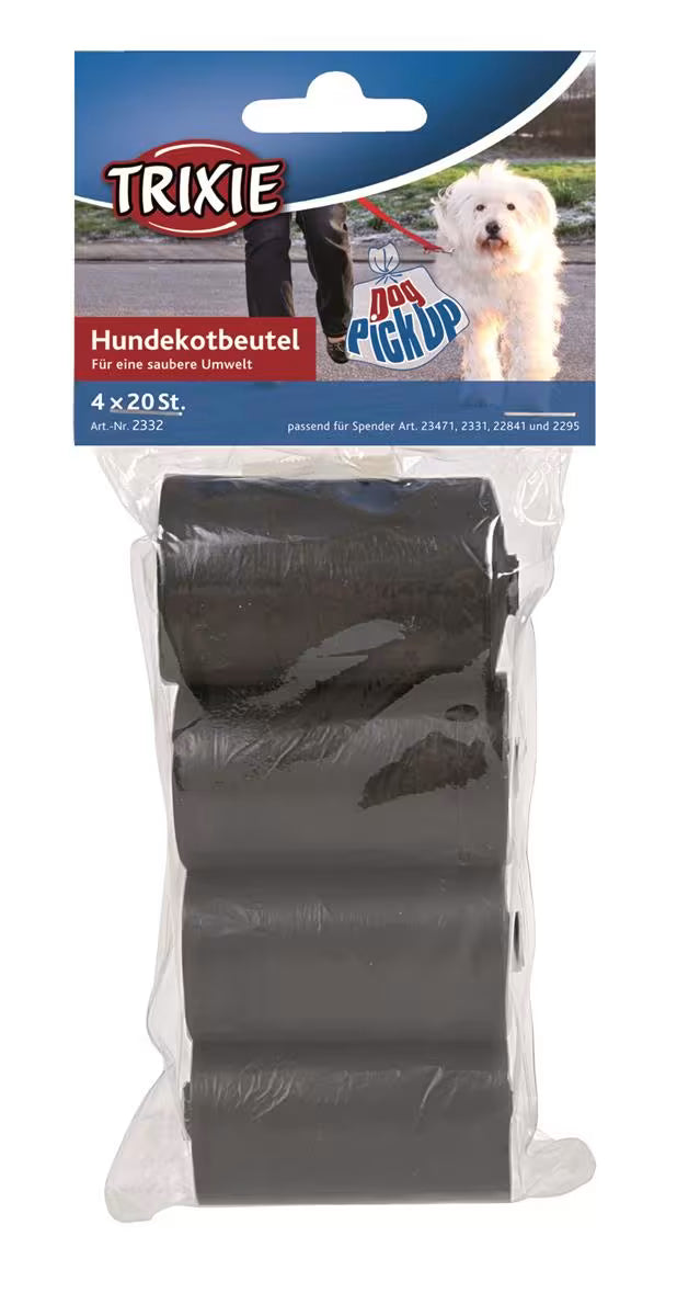 Trixie Hundeposer sort – 4 ruller / 80 poser