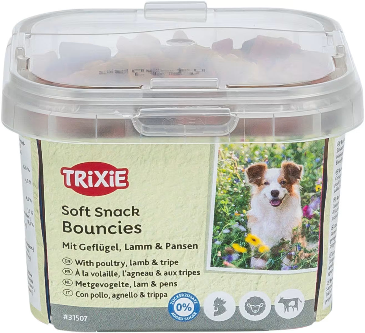 Trixie Soft Snack Bouncies – Kylling, lam & innmat 140 g