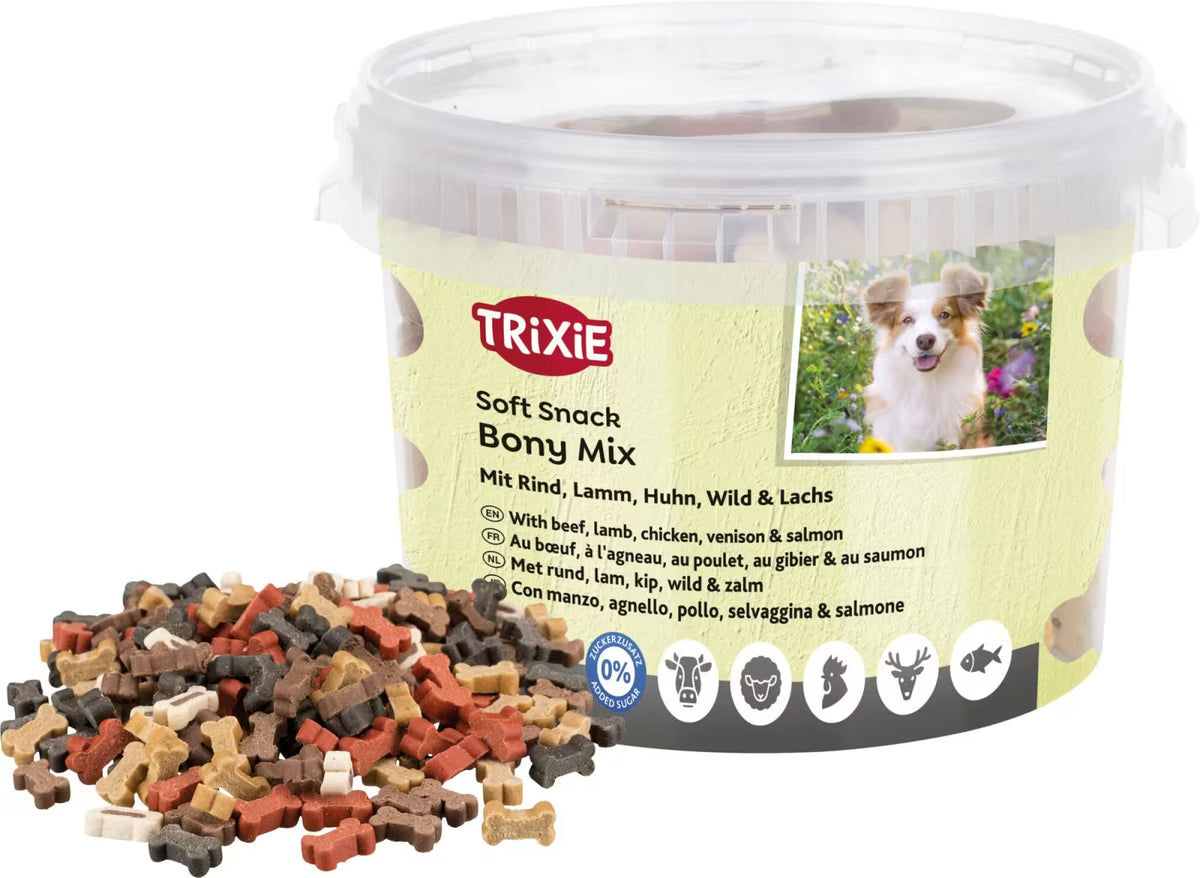 Trixie Soft Snack Bony Mix XXL – Biff, lam, kylling & vilt 1800 g