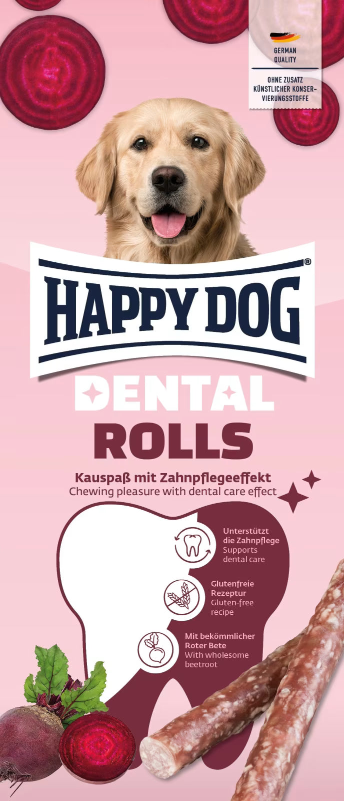 Happy Dog Dental Snacks Rolls – 148 g